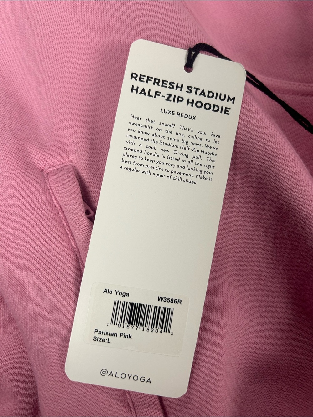 ALO Yoga Pink Ombre Half-Zip Pullover NWT - Picture 8 of 8